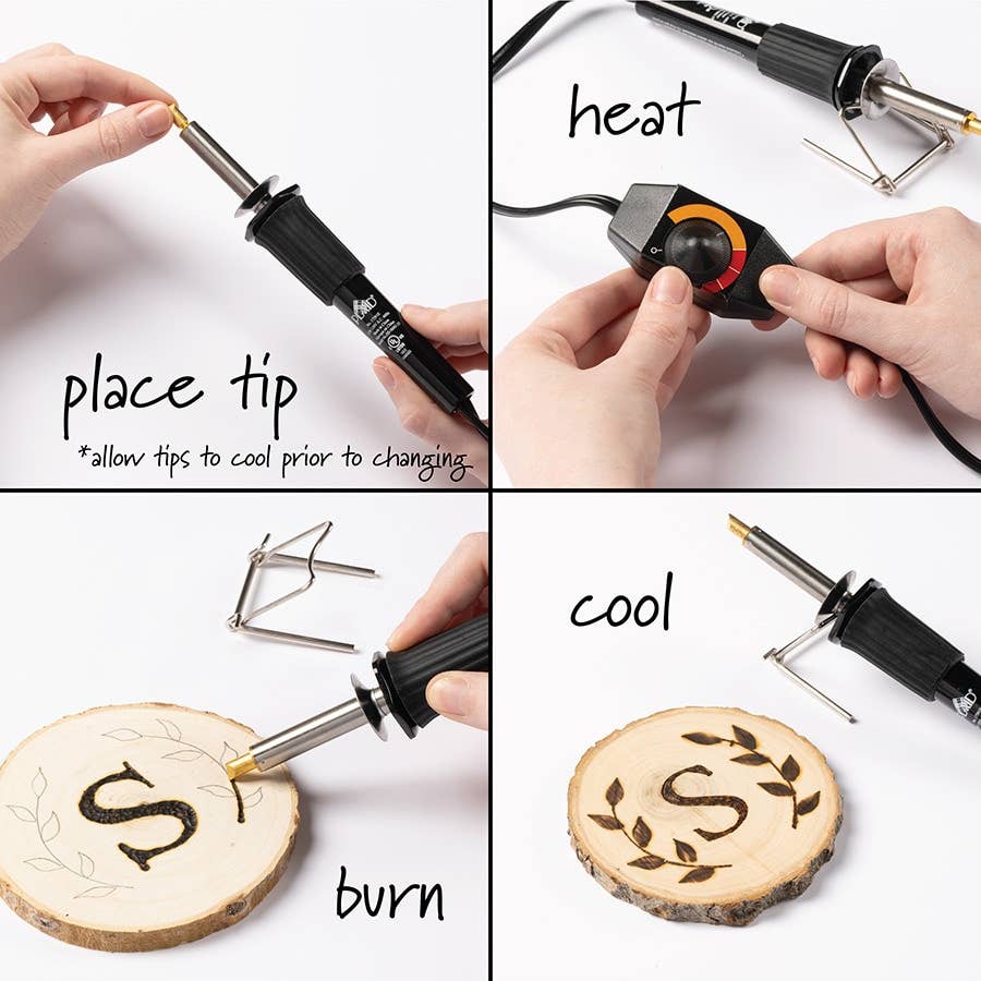 Decorative Wood Burning Tool - 8-Piece Set