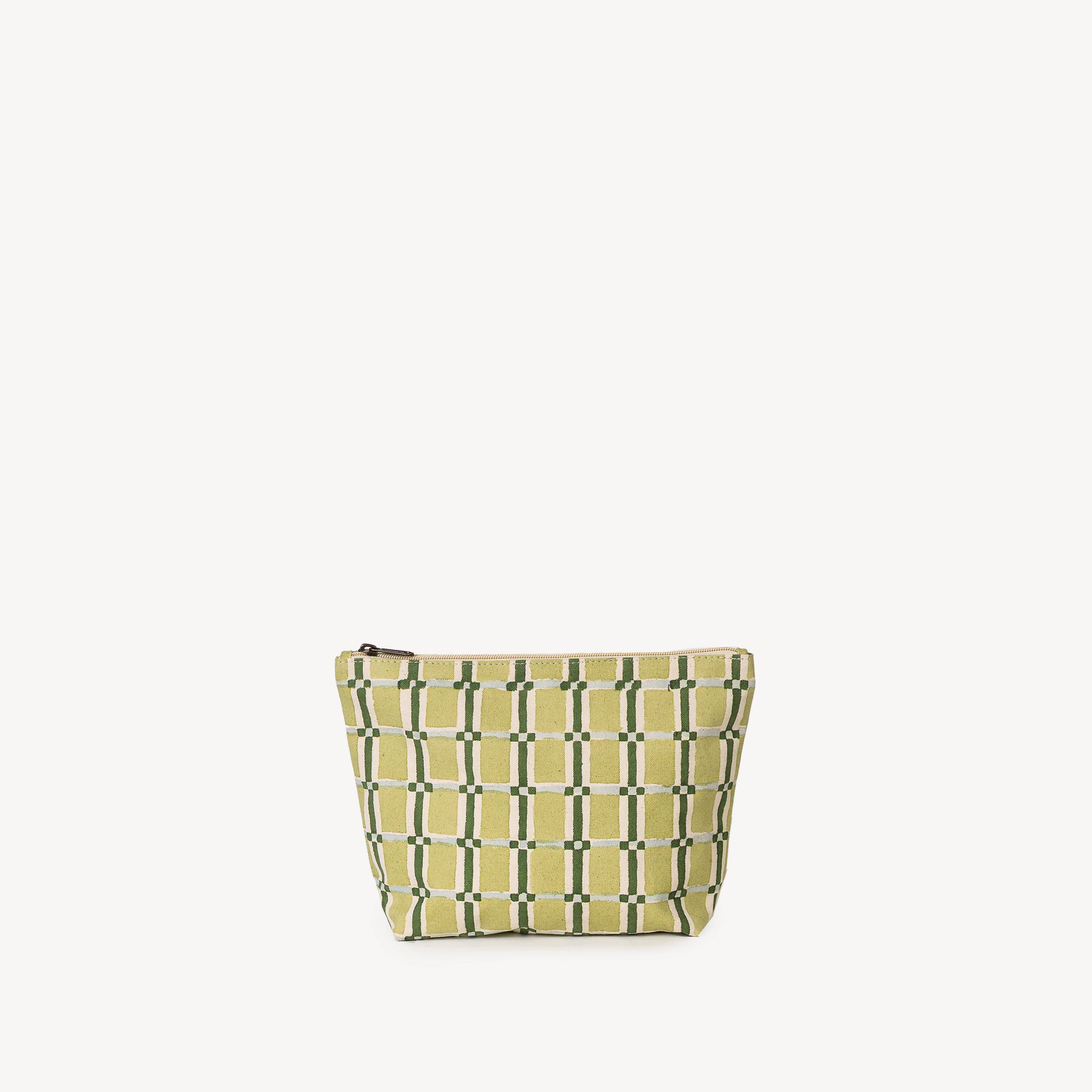 Large Waterproof Pouch - Moss Check