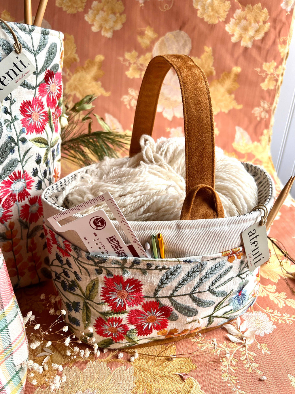 Handmade Floral Project Caddy