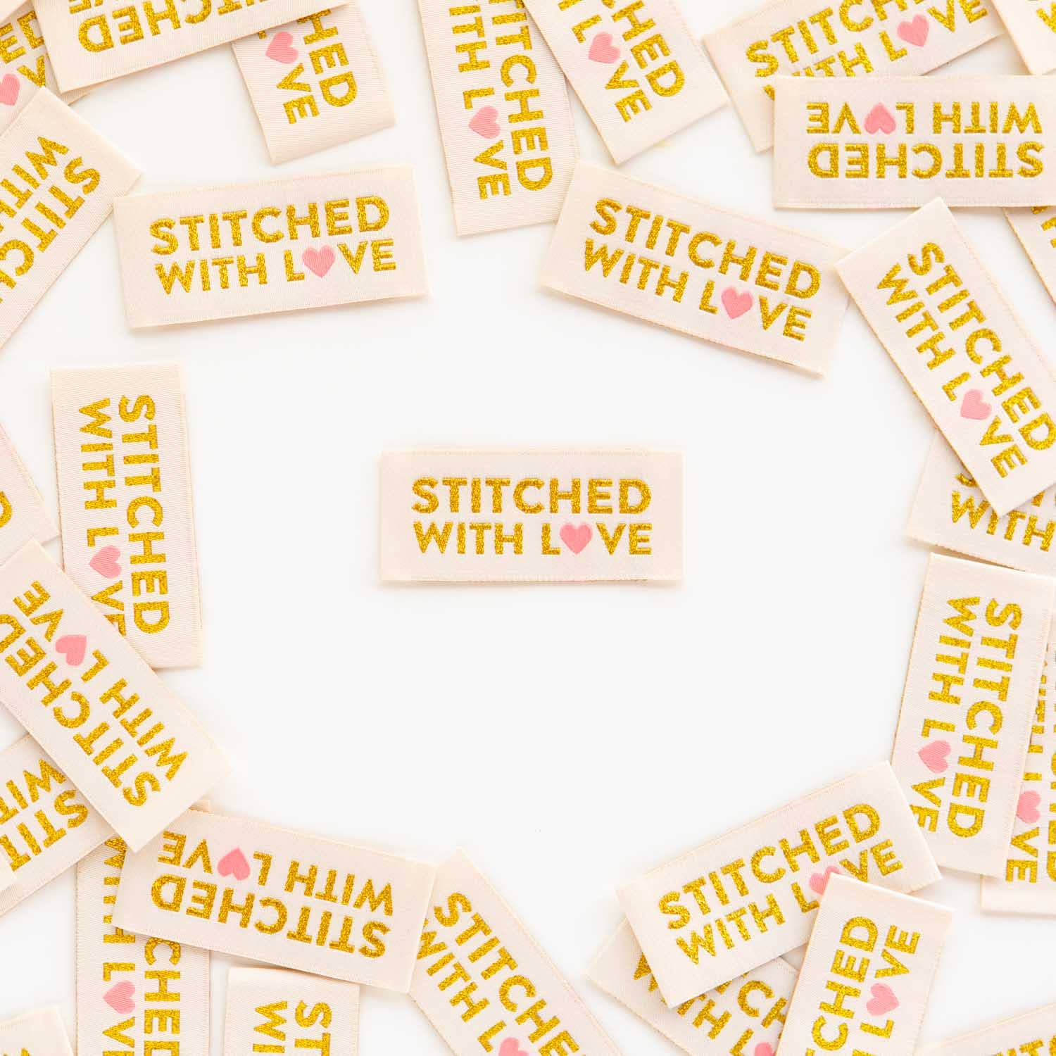 STITCHED WITH LOVE Label- 8ct