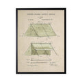 Watercolor Green Camping Tent Patent
