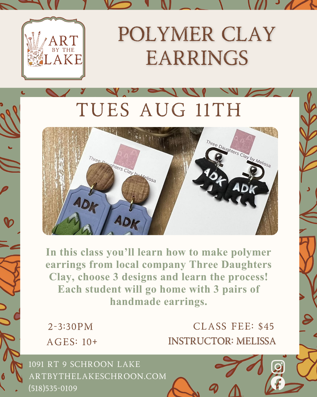 Aug 11- Polymer Clay Earrings
