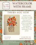 Aug 13-Watercolor Scene with Frame