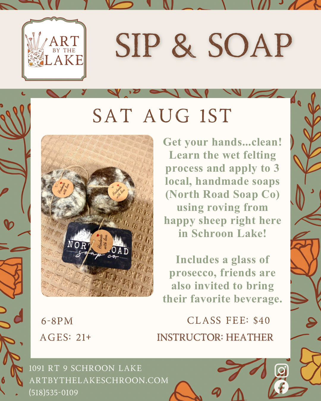 Aug 1-Sip & Soap Felt