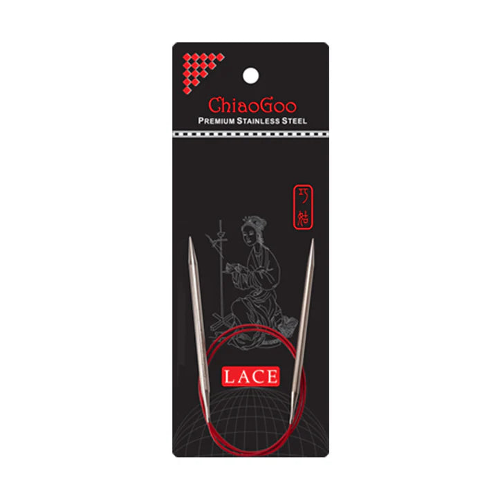 ChiaoGoo Red Lace Circulars 32”