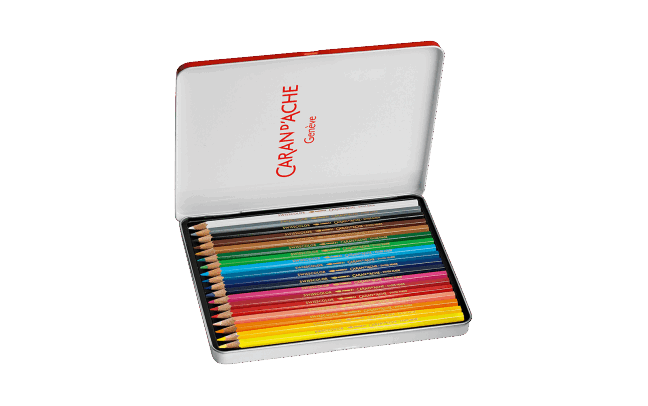 Water-soluble Pencils SWISSCOLOR in Metal Box