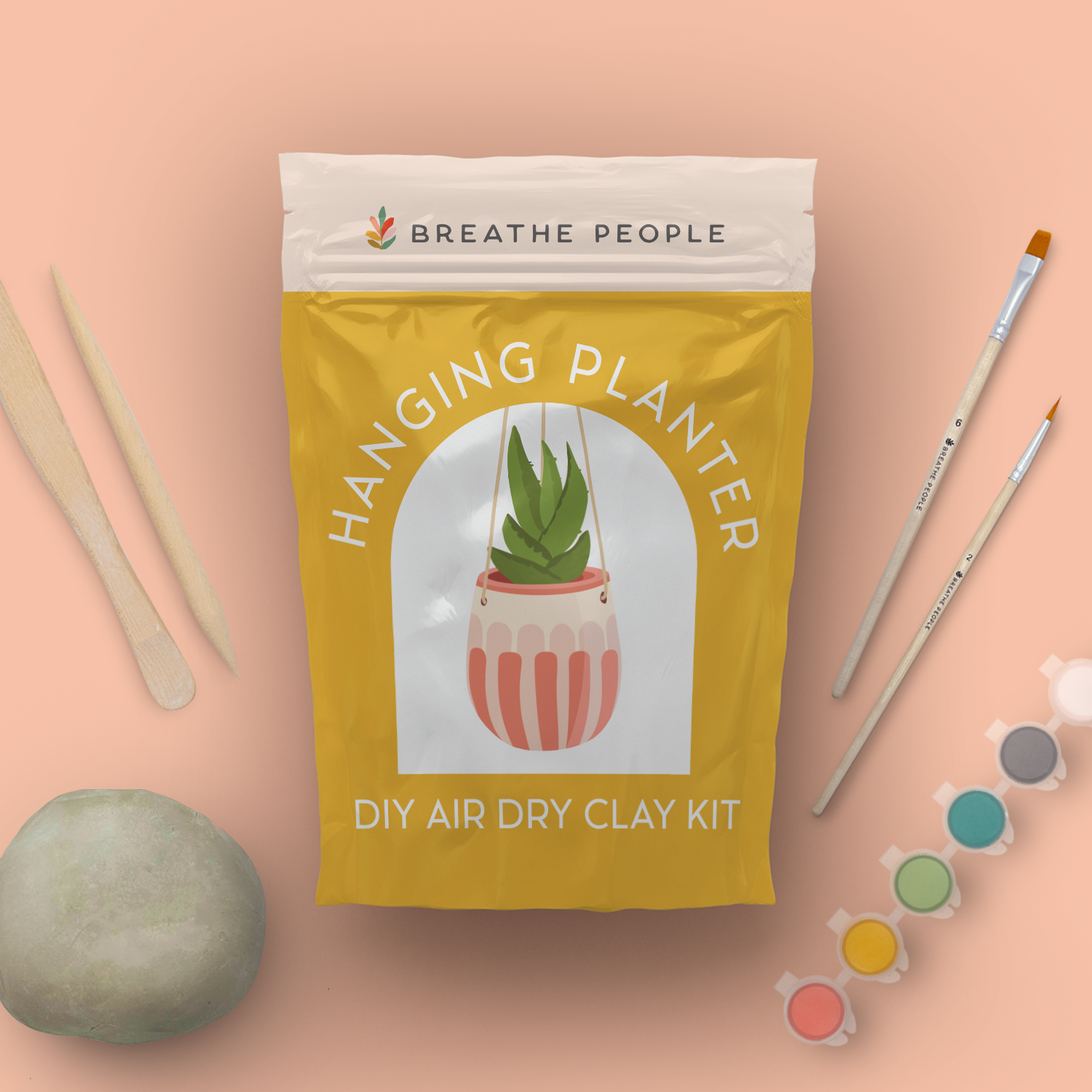 Air Dry Clay Kit- Make Your Own Hanging Plant Pot