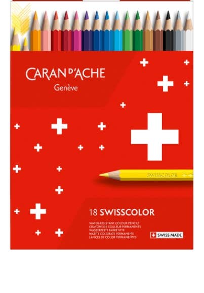 Set of 18 Permanent Colored Pencils