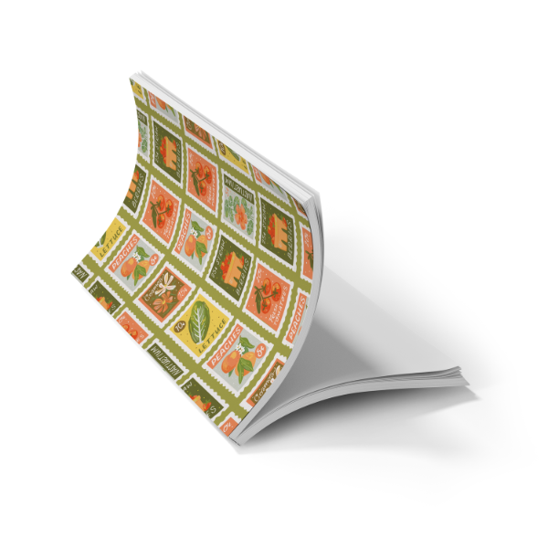 Garden Stamps Layflat Notebook
