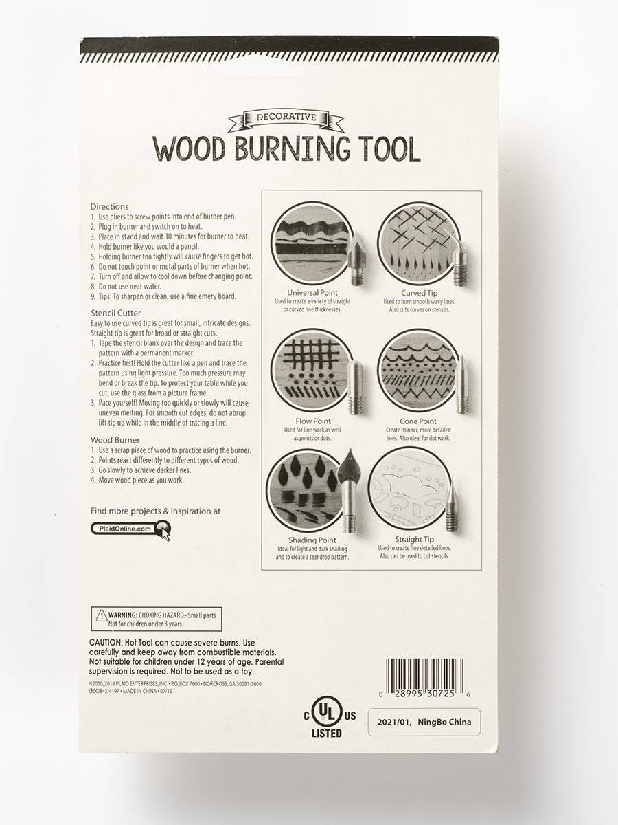 Decorative Wood Burning Tool - 8-Piece Set