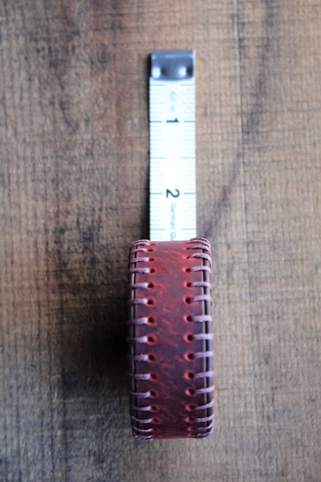 Hand-Stitched Leather Tape Measure