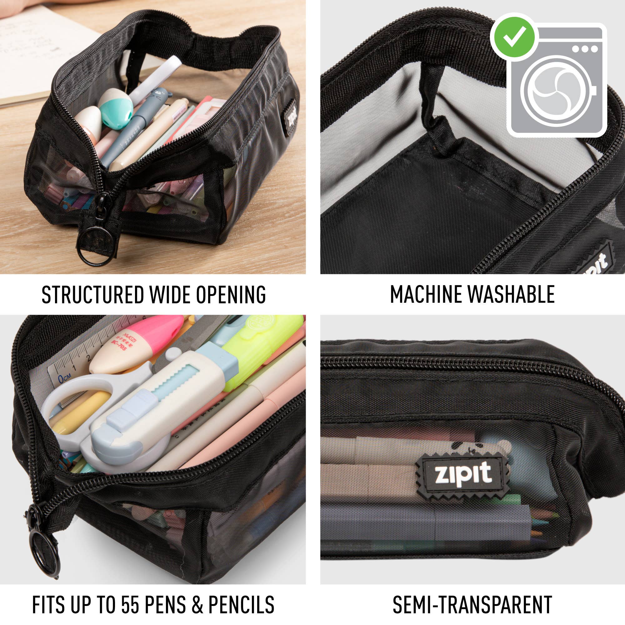 ZIPIT Lenny Mesh Pencil Case