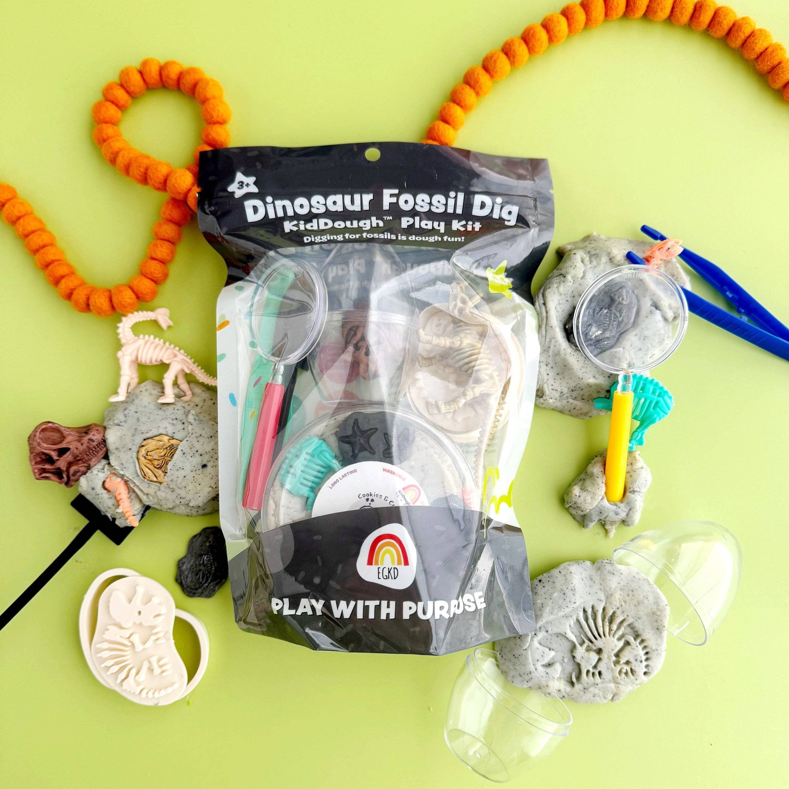 KidDough Play Kit- Dinosaur Fossil Dig
