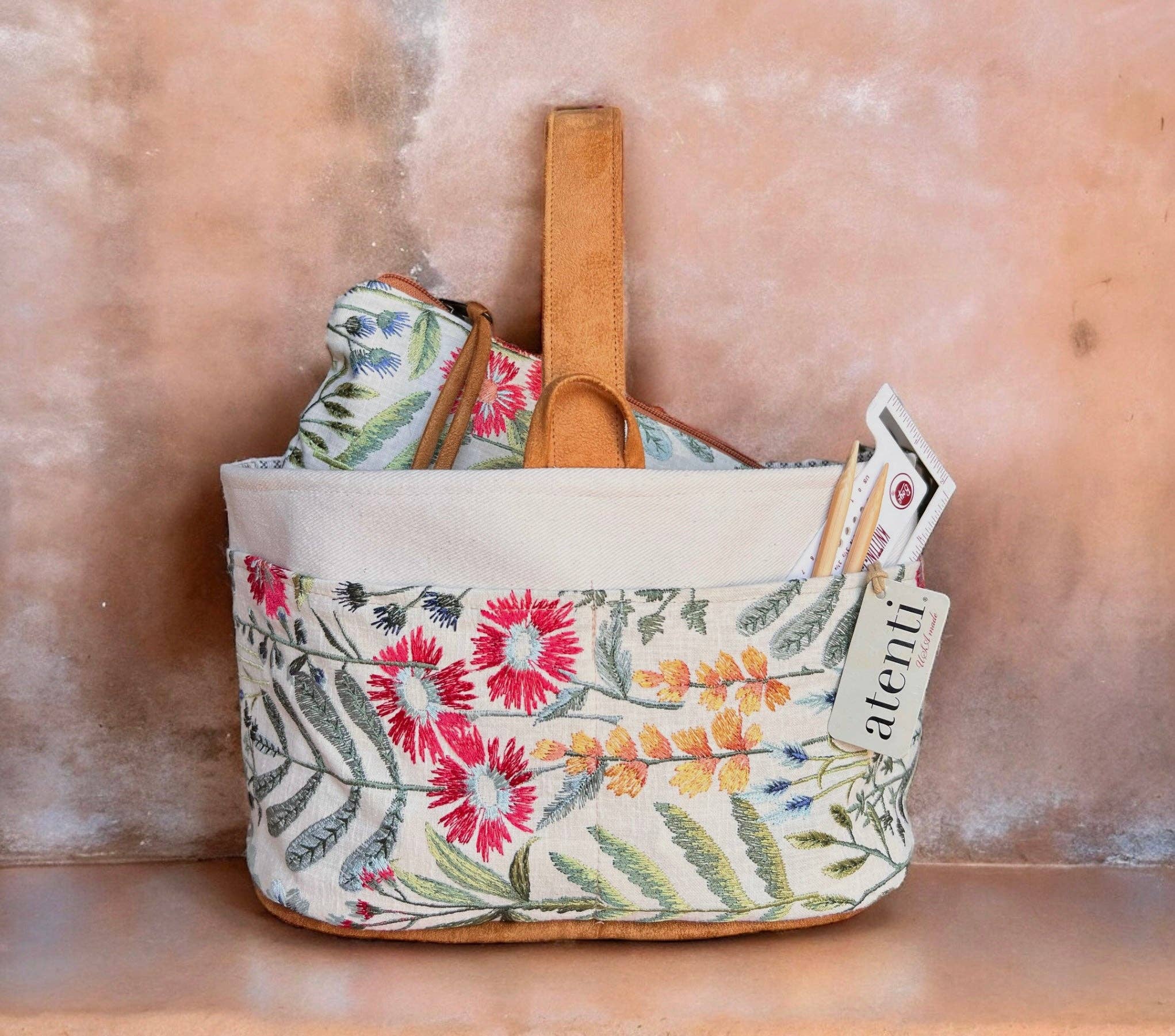 Handmade Floral Project Caddy