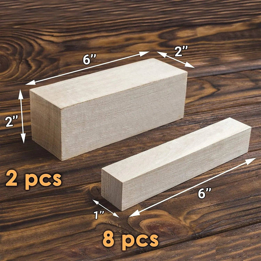 Basswood Carving Blocks 10 pcs