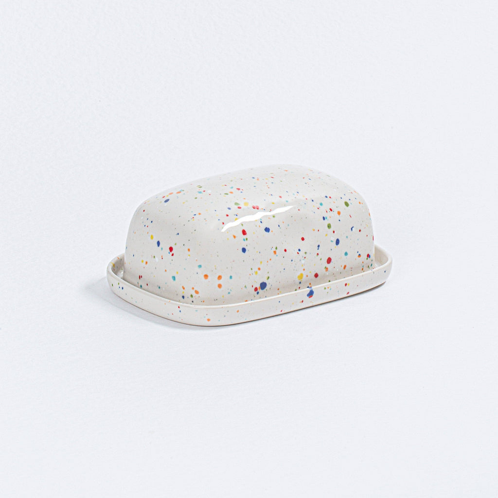 Stoneware Ceramic Butter Dish — Party Collection