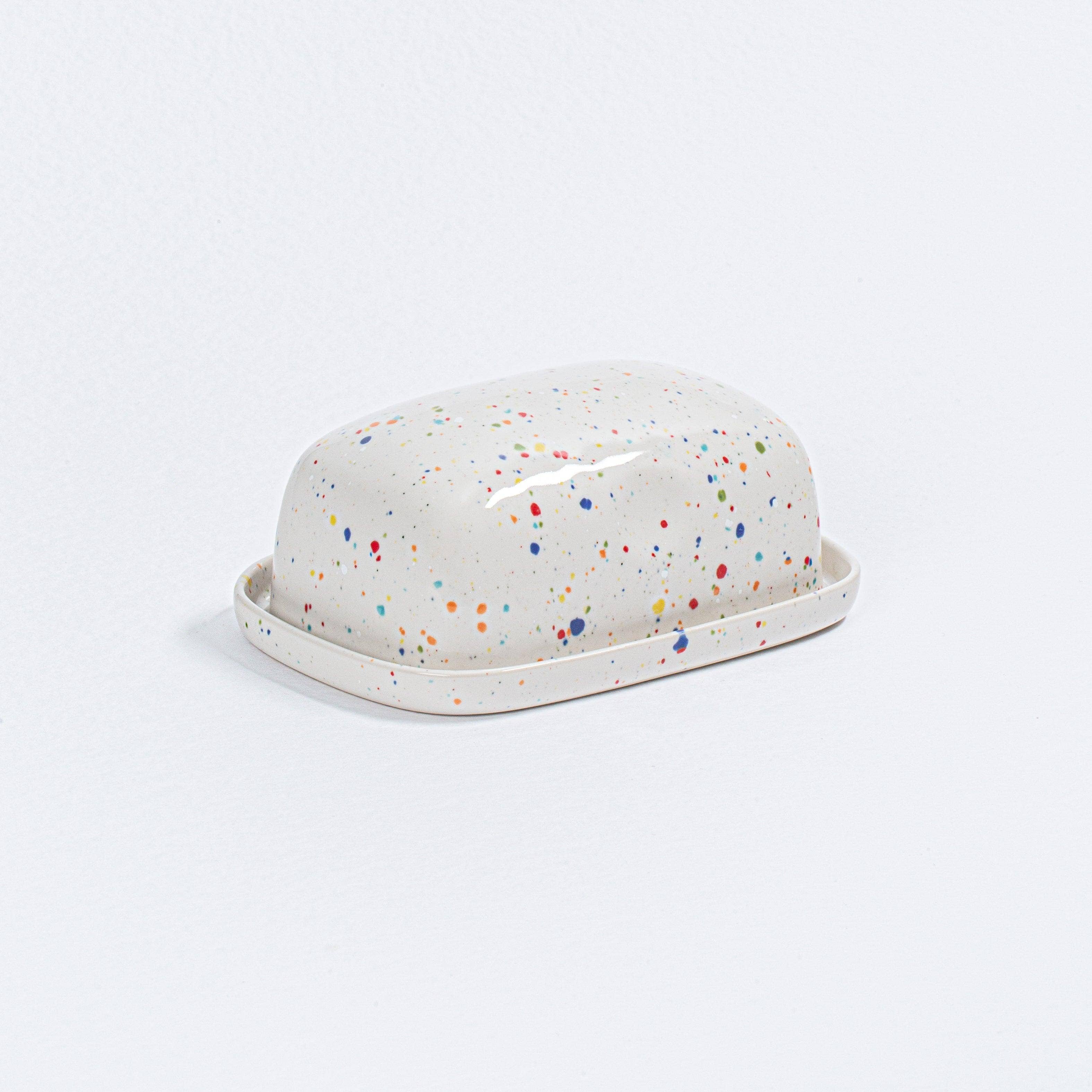 Stoneware Ceramic Butter Dish — Party Collection