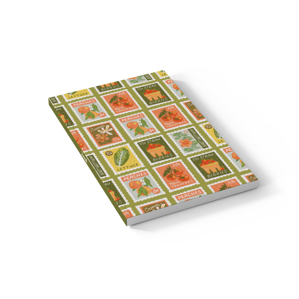 Garden Stamps Layflat Notebook