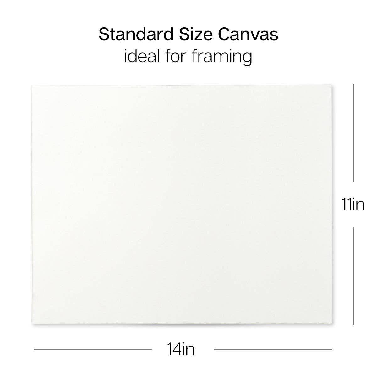 Stretched White Canvas - 11" x 14" - 8 Pack - 100% Cotton, Primed