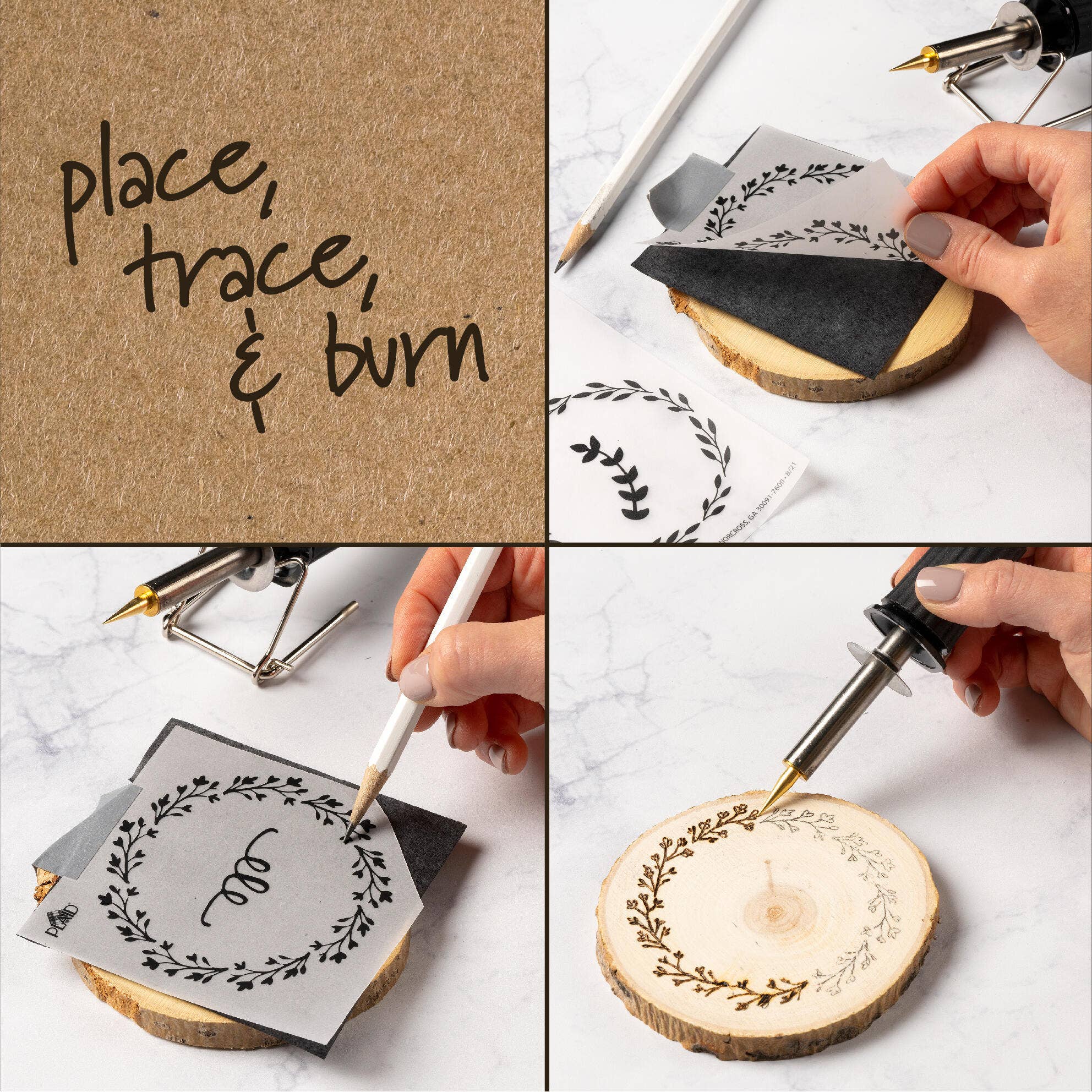 Wood Burning Pattern Sheets 5-Piece