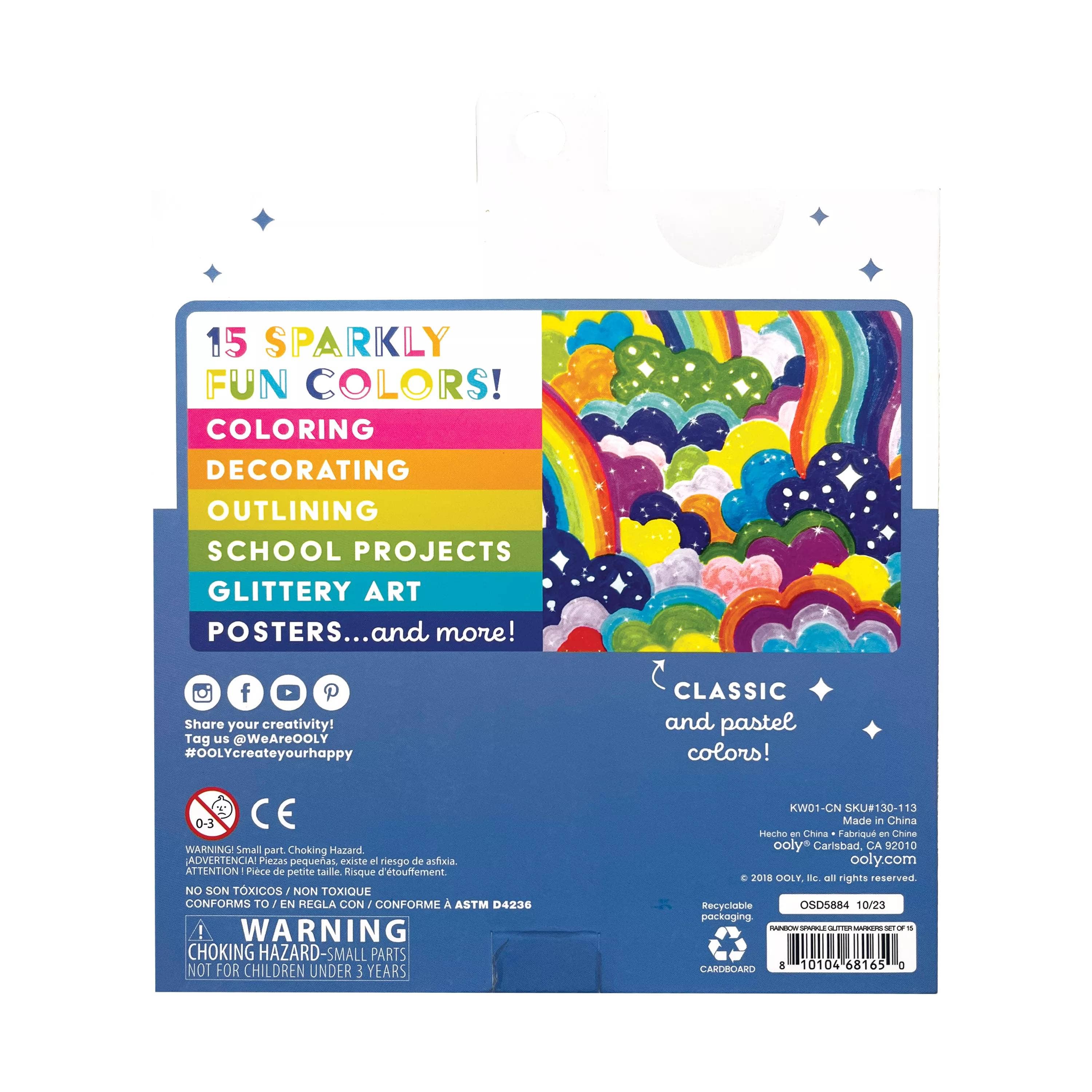 Rainbow Sparkle: Glitter Markers