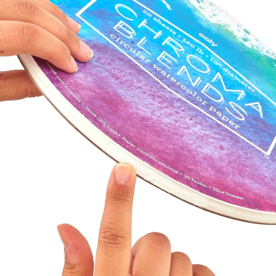 Chroma Blends: Circular Watercolor Paper Pad-10" Diameter