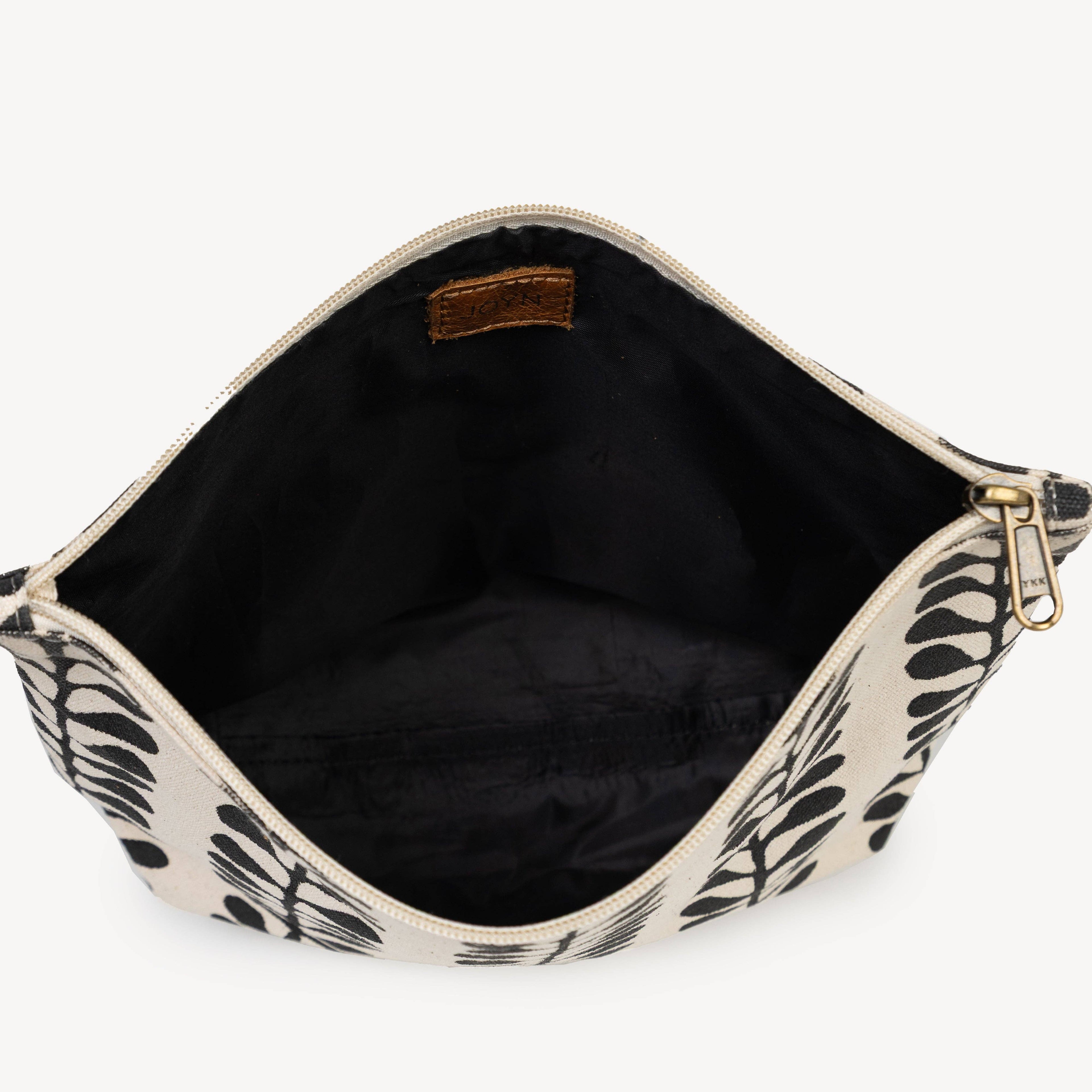 Hand Block Printed Waterproof Pouch - Fern