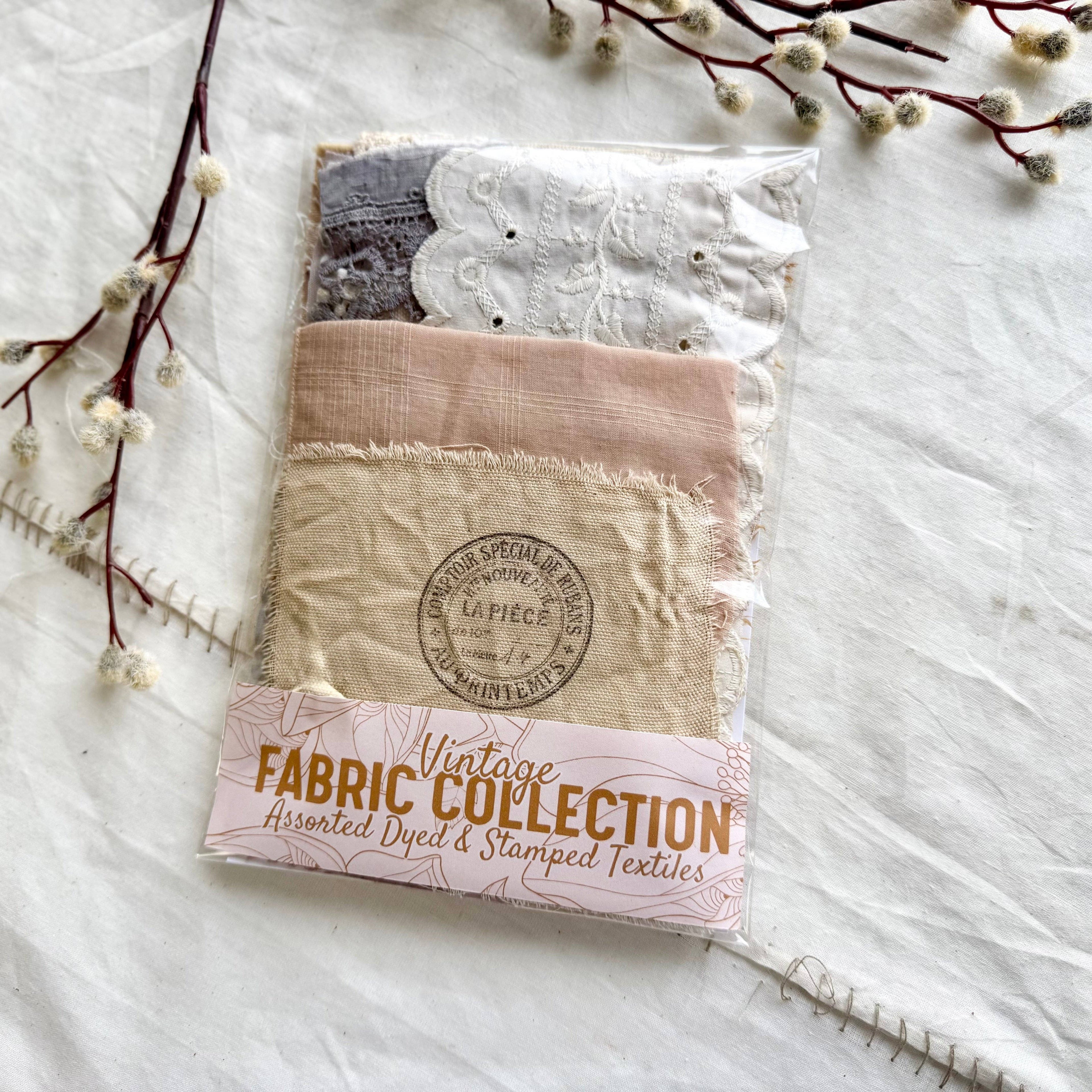 Dyed & Stamped Fabrics for Mixed Media Art
