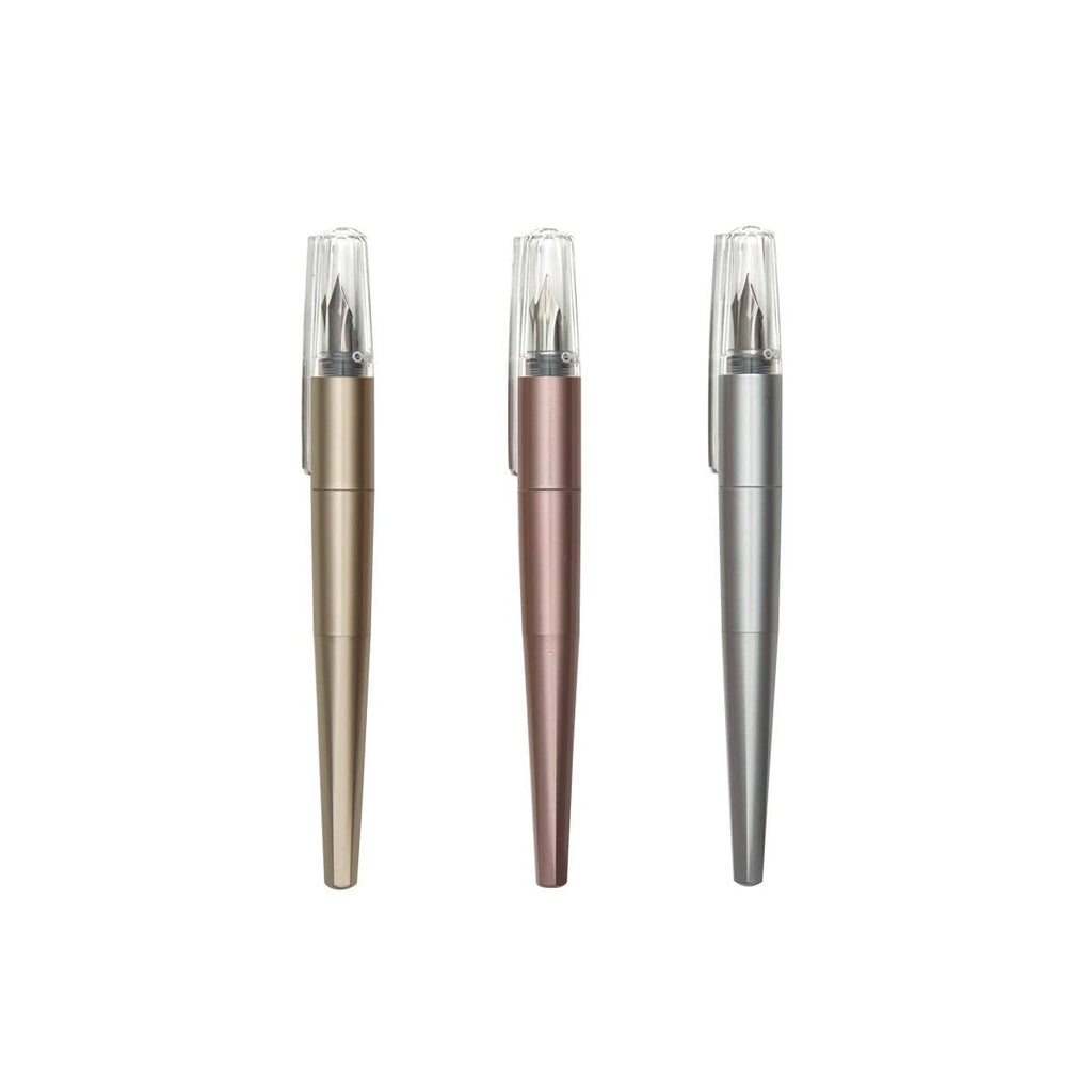 Modern Script: Black Ink Fountain Pens + Journal (4 PC Set)