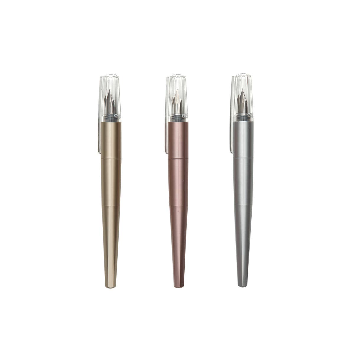 Modern Script: Black Ink Fountain Pens + Journal (4 PC Set)