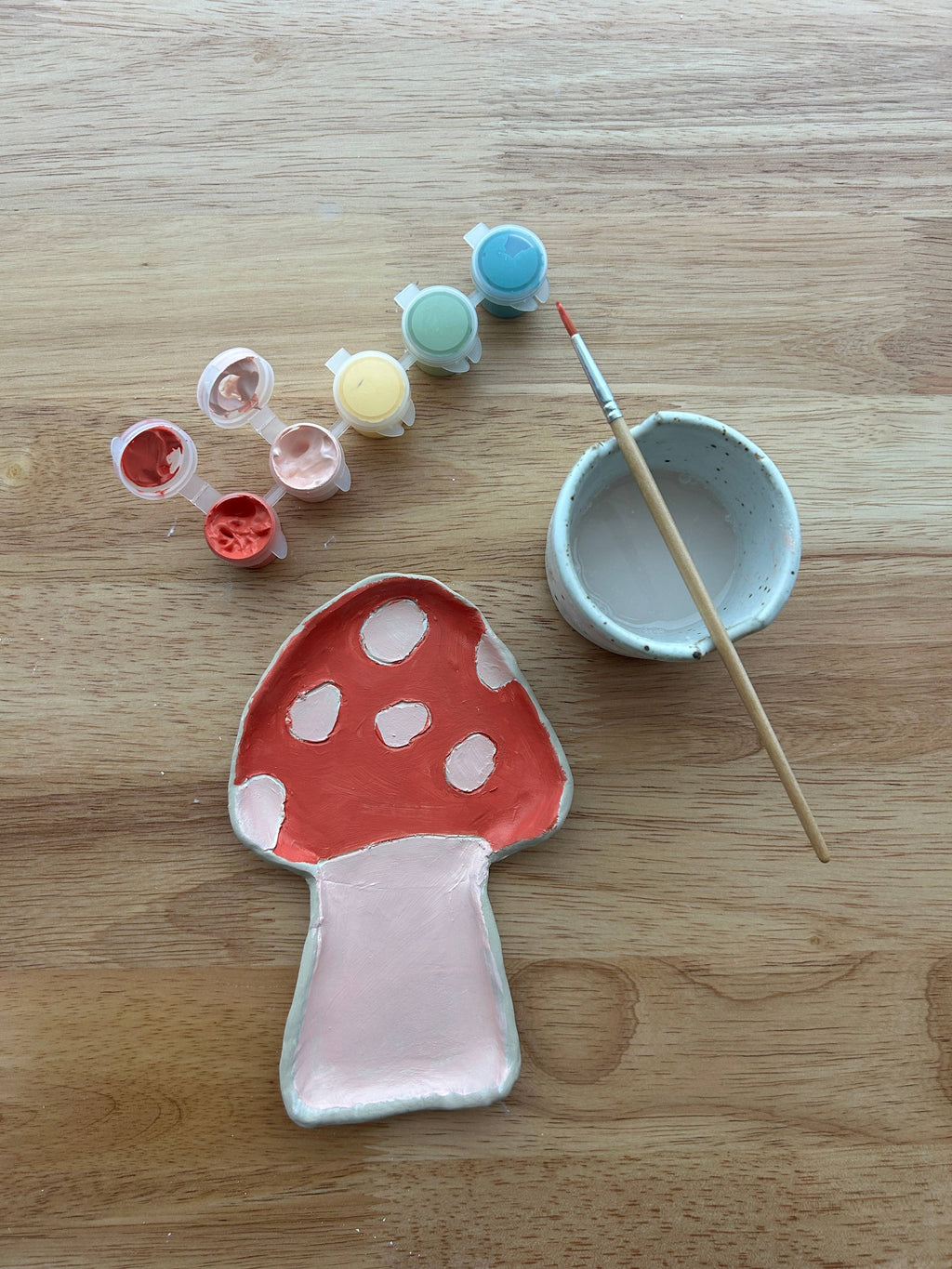 Air Dry Clay Kit- Mushroom Dish