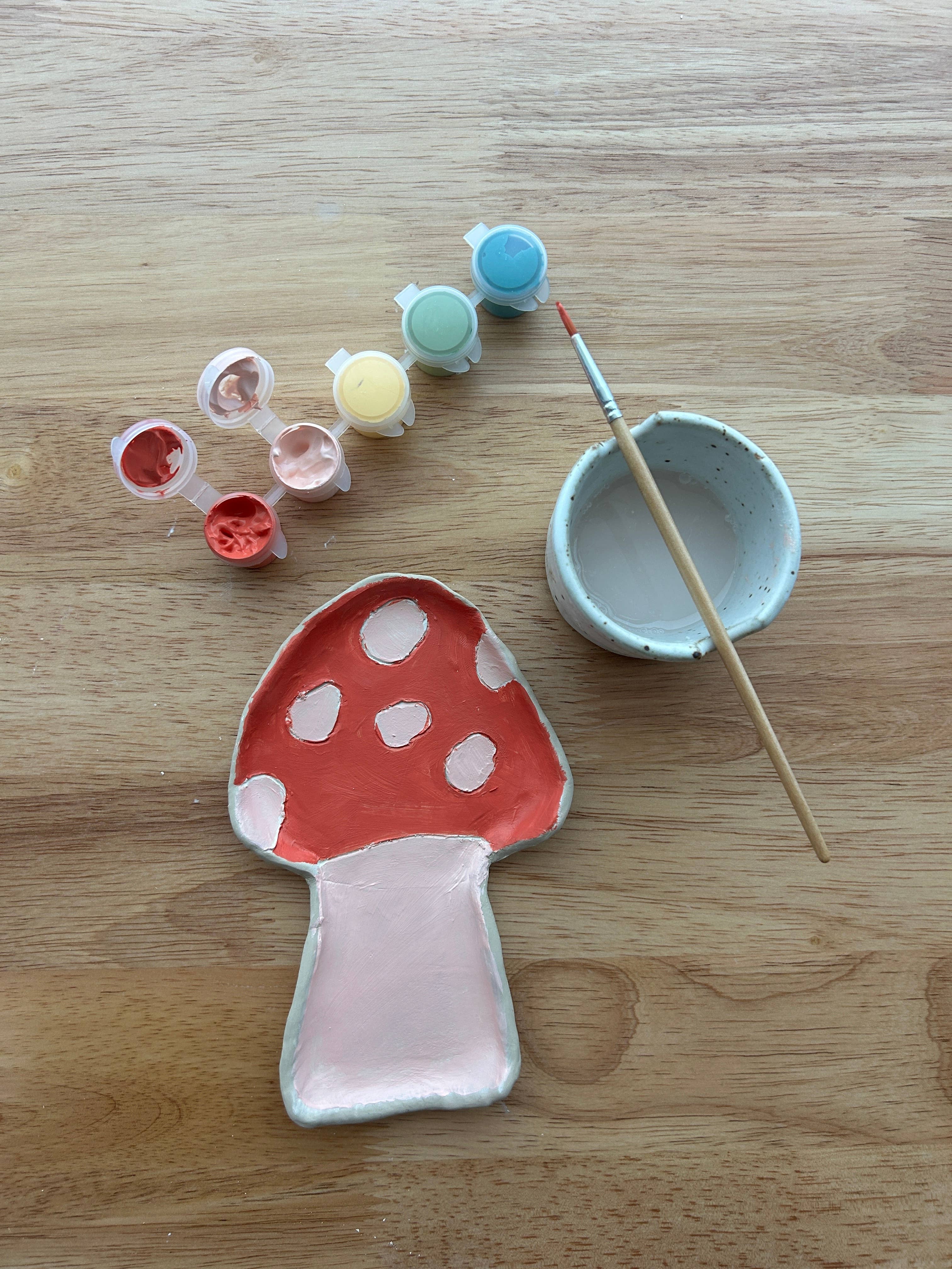 Air Dry Clay Kit- Mushroom Dish