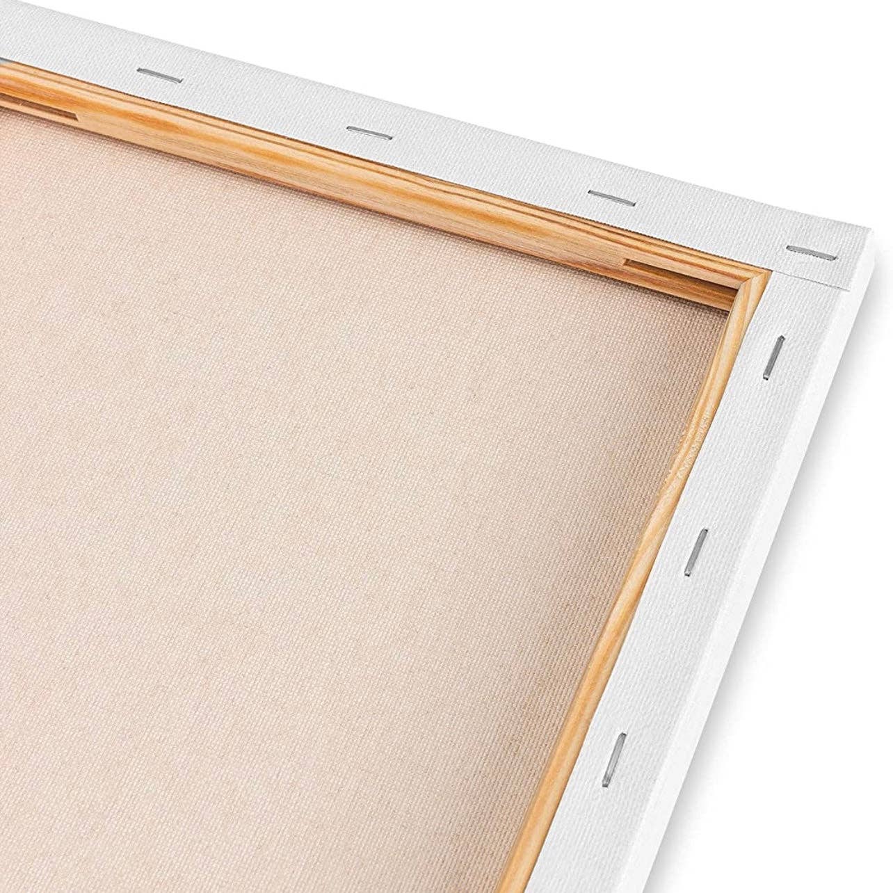 Stretched White Canvas - 11" x 14" - 8 Pack - 100% Cotton, Primed