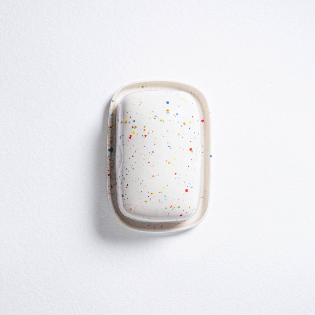 Stoneware Ceramic Butter Dish — Party Collection
