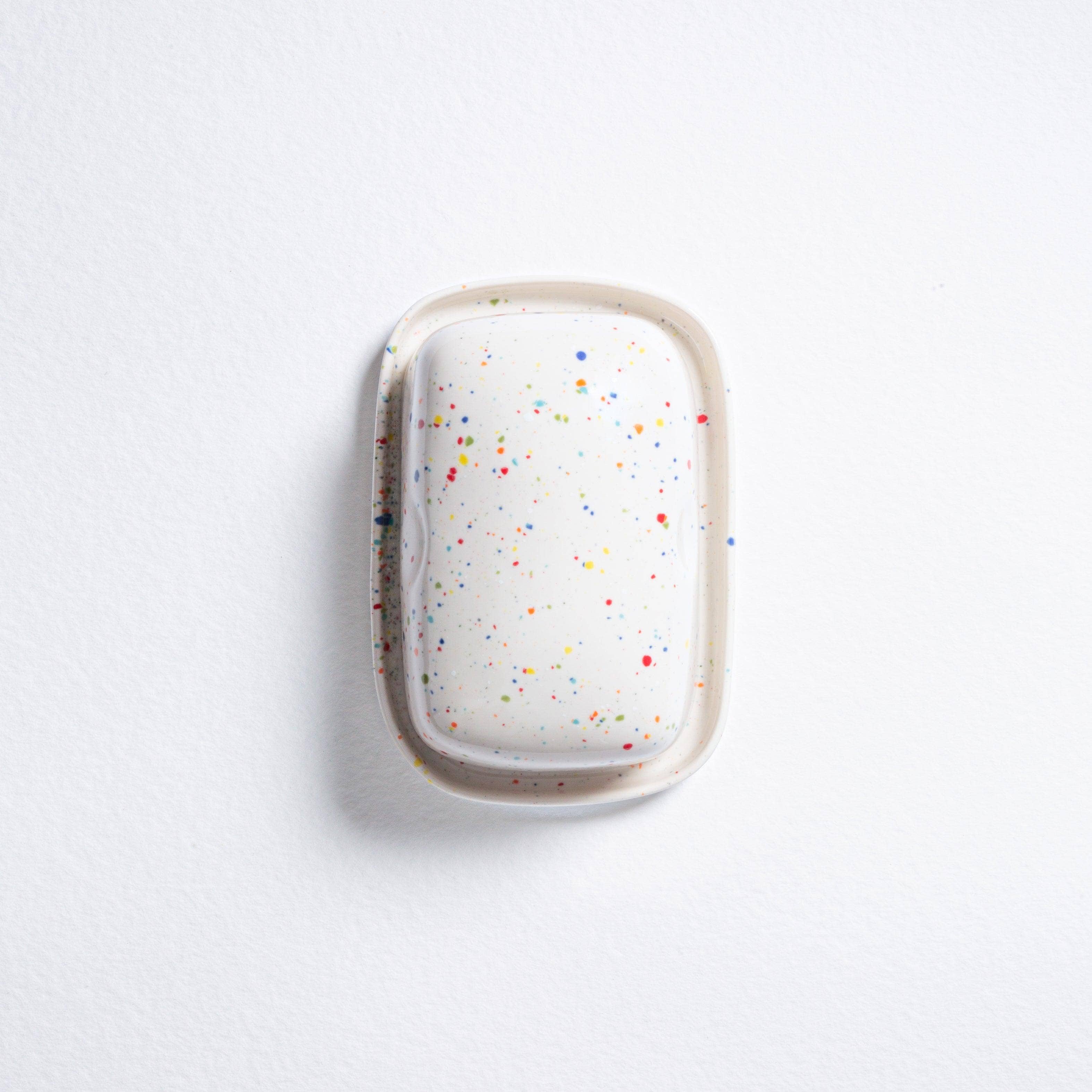 Stoneware Ceramic Butter Dish — Party Collection