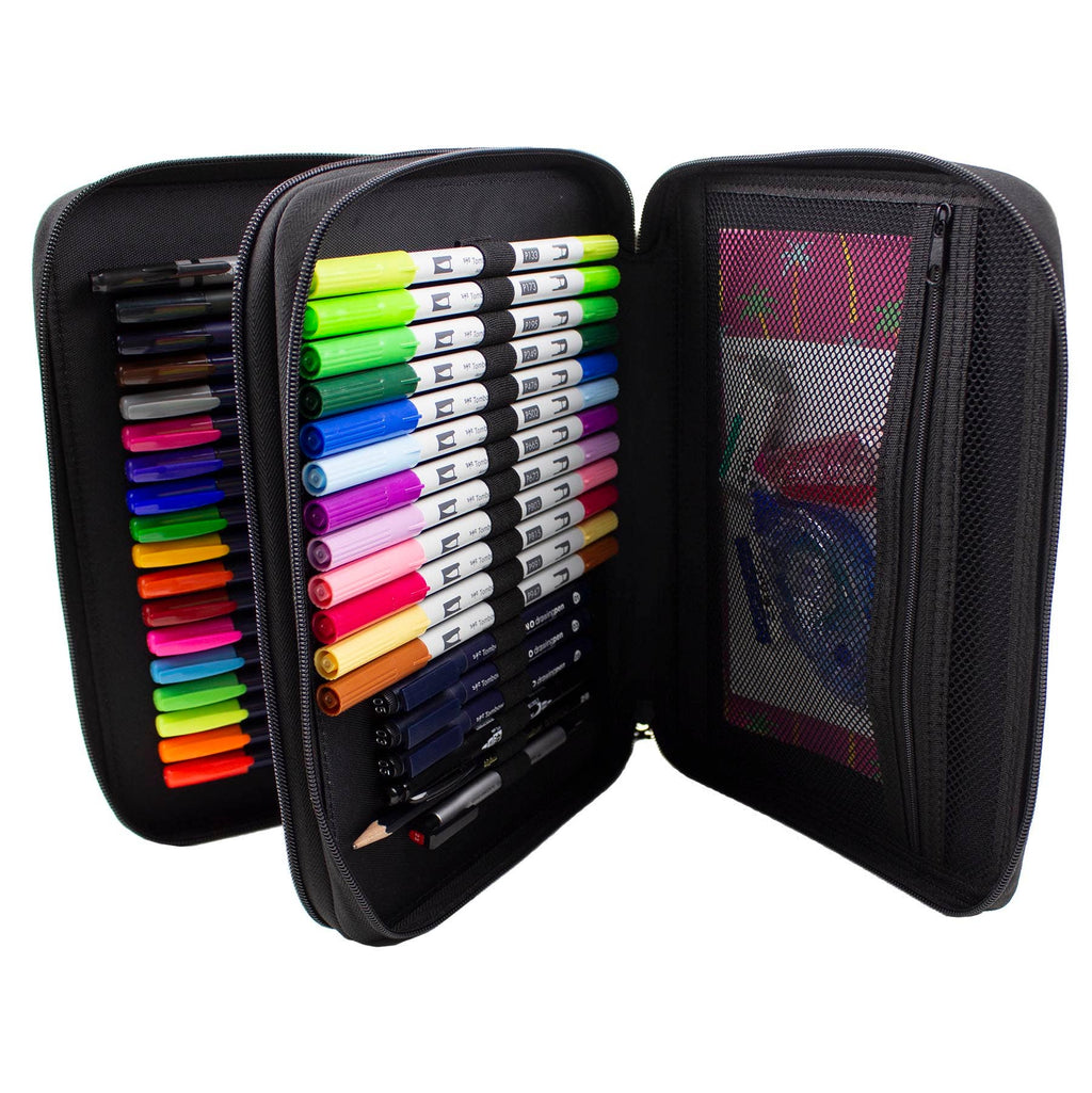 Zippered Marker Storage Case - Black