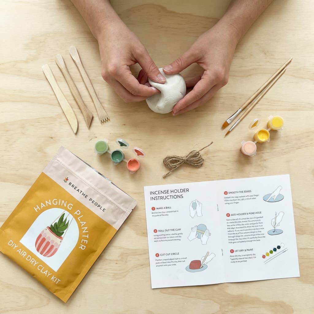 Air Dry Clay Kit- Make Your Own Hanging Plant Pot