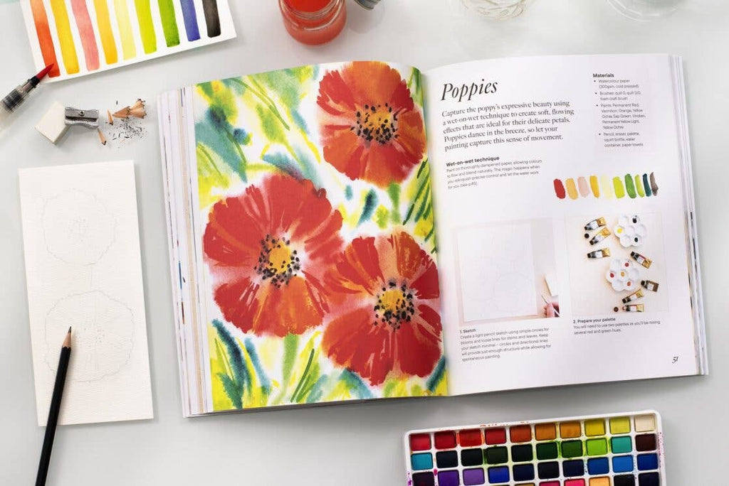 Modern Botanical Watercolor Painting