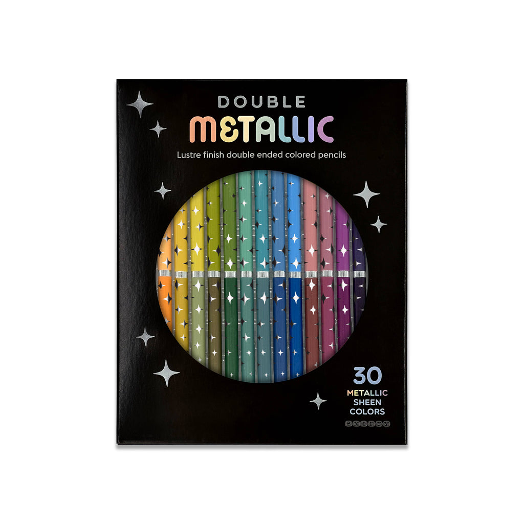 Double Metallic Dual Ended Ended Colored Pencils