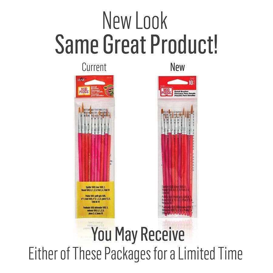 Mod Podge ® 10-Piece Detail Brush Set