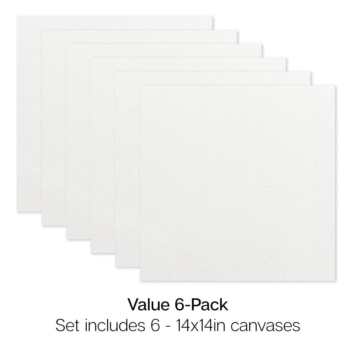 6pk Stretched Canvas Set – 14” x 14”