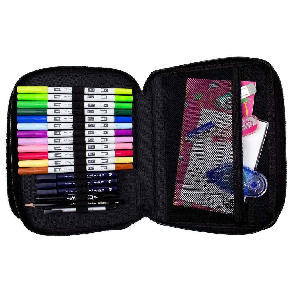 Zippered Marker Storage Case - Black