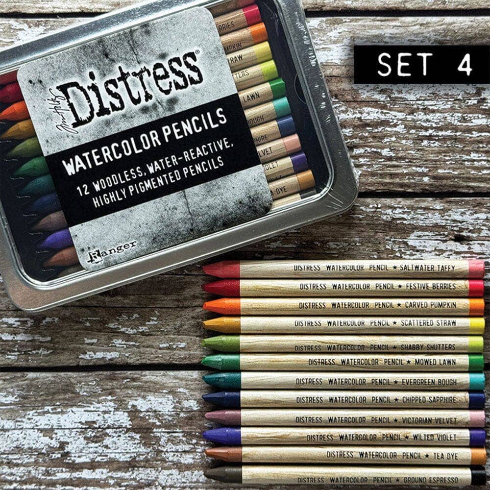 Tim Holtz Distress® Watercolor Pencils Set 4