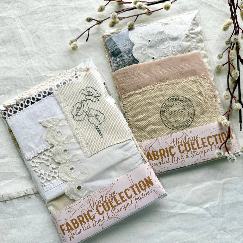 Dyed & Stamped Fabrics for Mixed Media Art