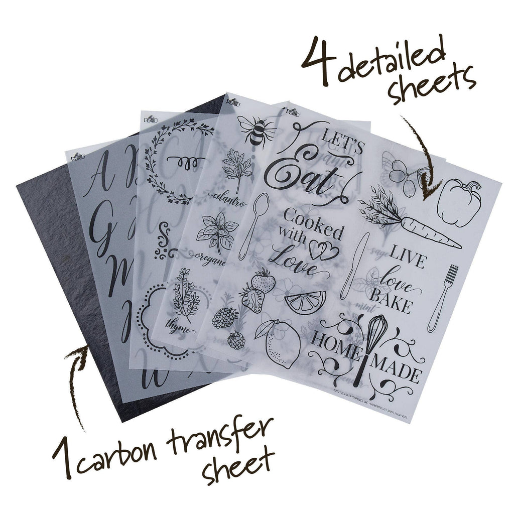 Wood Burning Pattern Sheets 5-Piece